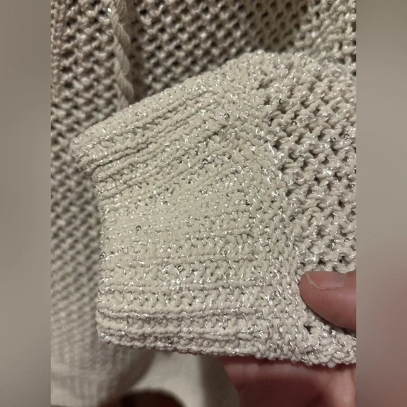 Joie Lace Up Open Stitch Pullover Sweater with Sequins - NWT - Picture 6 of 14